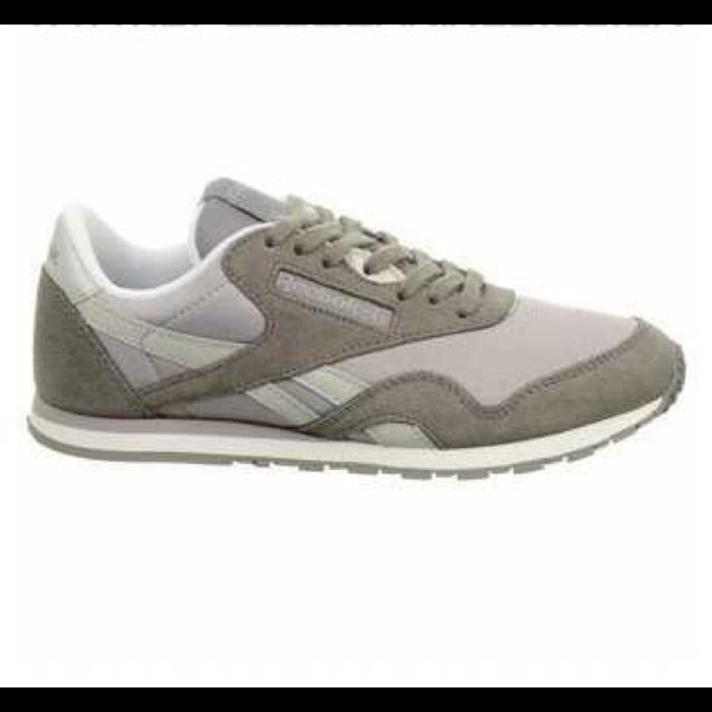Grey and white sneaker